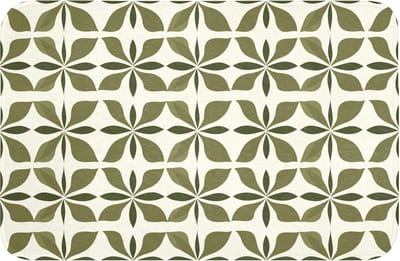 Badmat 60x40 cm - Antislip - Botanisch - Retro - Groen - Badmatten voor badkamer - Badkamermat - Douchemat - Badkamer mat