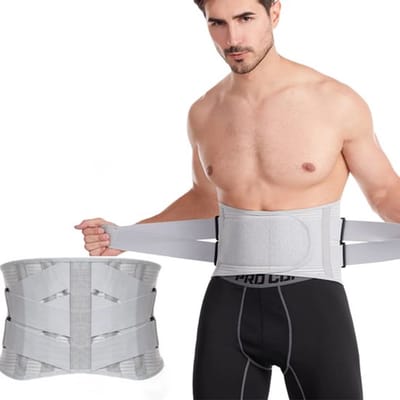 Rugsteun met lendensteun - Rugsteunband, unisex lendensteun - M [85*105cm](grijs)