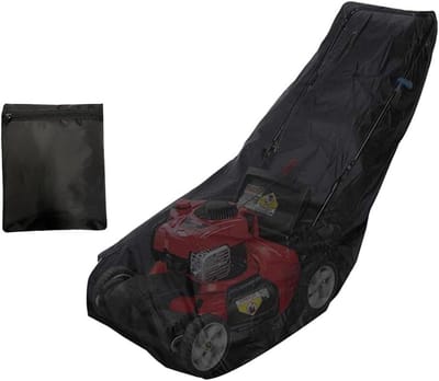 Grasmaaierhoes - Grasmaaier Beschermhoes - 188×62×100cm - Inclusief Opbergzak - voor de meeste grasmaaiers - Weerbestendig voor Buiten - Zwart