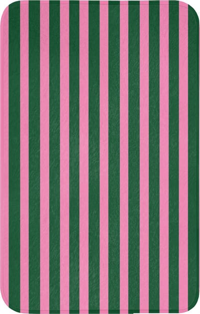 WC mat 50x80 cm - Antislip - Verticale strepen - Groen - Roze - Toiletmat - Vloermat - Douchemat - Toilet tapijt - Toiletmatten