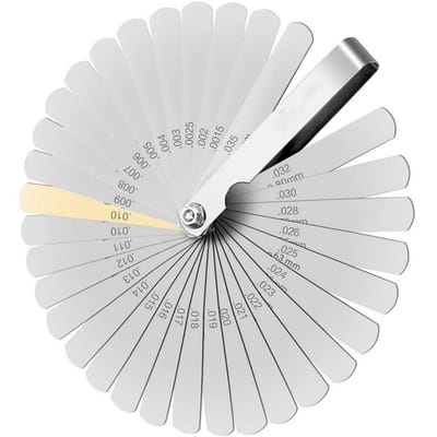 GELLDG Voelermaatset - Voelermaten - Meetinstrument voor spleetbreedte - Geschikt voor het meten van spleetbreedte of -dikte - Set - Clip van 32 stuks