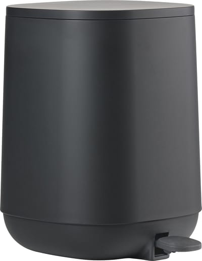 Zone Denmark Time Pedaalemmer - Prullenbak Badkamer Softclose - Afvalemmer Klein - Toilet & Badkamer Accessoires - Kunststof - 3 liter - 27,5 x 20,8 cm - Zwart