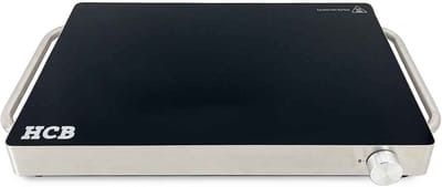 HCB® - Professionele Horeca Inductie warmhoudplaat - Elektrisch 1000 Watt - 230V - RVS / INOX - 33.5x53x6.1 cm (DxBxH) - 4 kg - 9200