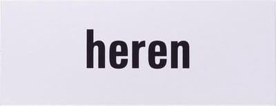 Aluminium deurbordje tekst: heren | 5 jaar garantie | Zelfklevend | 130x50x0,5 mm