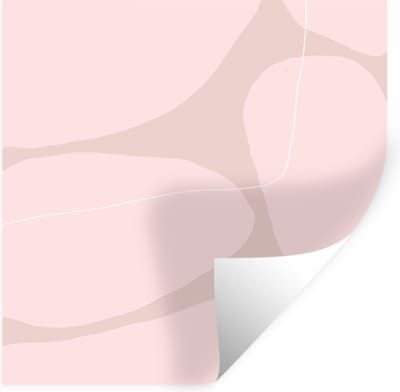 Muurstickers - Sticker Folie - Roze - Geometrische vormen - Abstract - 100x100 cm - Plakfolie - Muurstickers Kinderkamer - Zelfklevend Behang XXL - Zelfklevend behangpapier - Stickerfolie