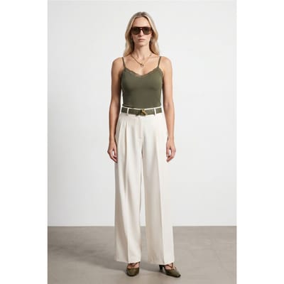 Slim Fit Mouwloze V-Hals Camisole Blouse