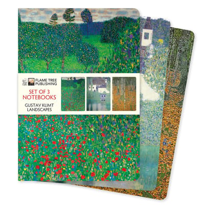 Gustav Klimt: Landscapes Set Of 3 Standard Notebooks