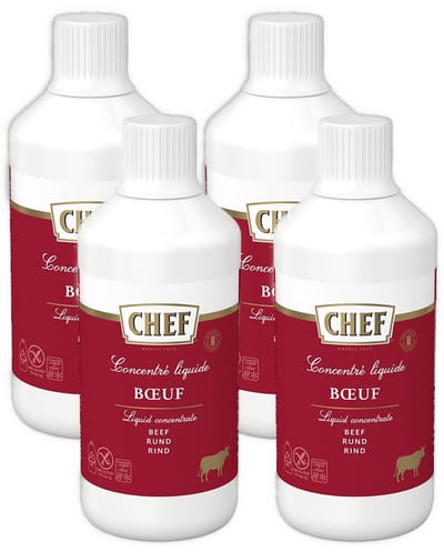 CHEF Vloeibaar Concentraat op Basis van Rund (4 x 1L)