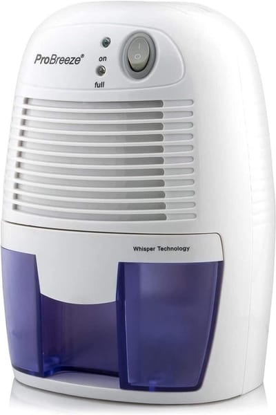 Luchtontvochtiger - Vochtvreter - Kamer Droog Houden - Fluisterstil - 500ml Tank - Wit