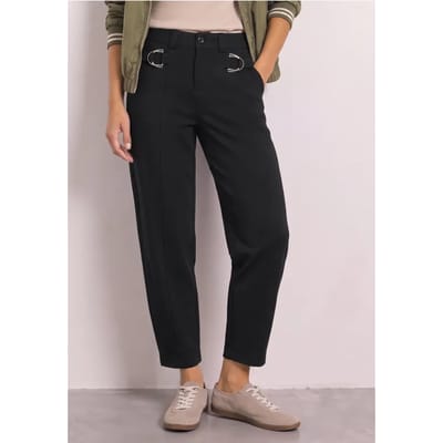 Barrel Leg broek met gespdetail