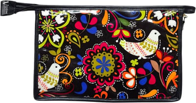 Vagabond - Toilettas - Large Holdall - "Love Bird" - Afwasbaar - Gelamineerd Katoen - Afmeting 28 x 8 x 18,5 cm.