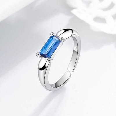 Bague de couple pour hommes et femmes, design Sense, bague en diamant avec personnalité japonaise et coréenne, réglage de l'ouverture, bague cadeau de Saint-Valentin white
