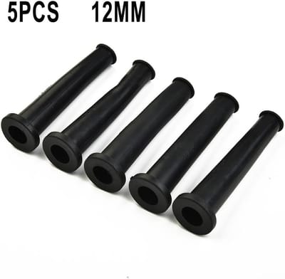 Kabelbeschermer Rubber - Beschermhoes Snoer - Voorkom Slijtage - Specifiek voor Haakse Slijper - 12 mm Doorsnede - Zwart