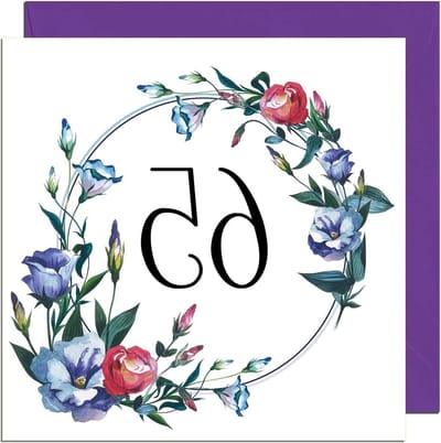 Verjaardagskaart Dames - Wenskaart Vrouw - Verjaardag Vieren - Bloemenmotief - 145 x 145mm - Multicolor