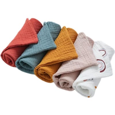 5 Stuks Wasdoek Gezichtsdweildoekje Baby Was Hand Gezicht Doekjes Baby Katoen Vierkante Handdoekjes Zakdoek Muslin Doek Voedingsslab