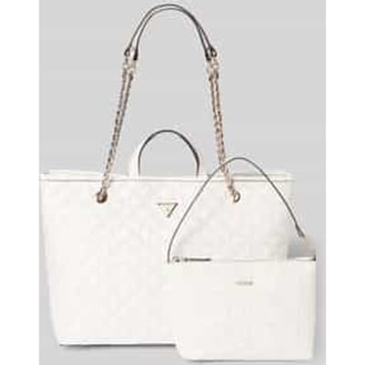 GUESS schoudertas shopper Giully II Large 2 In 1 Tote Cream White wit