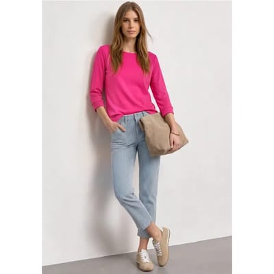 Shirt met 3/4-mouwen en een boothals