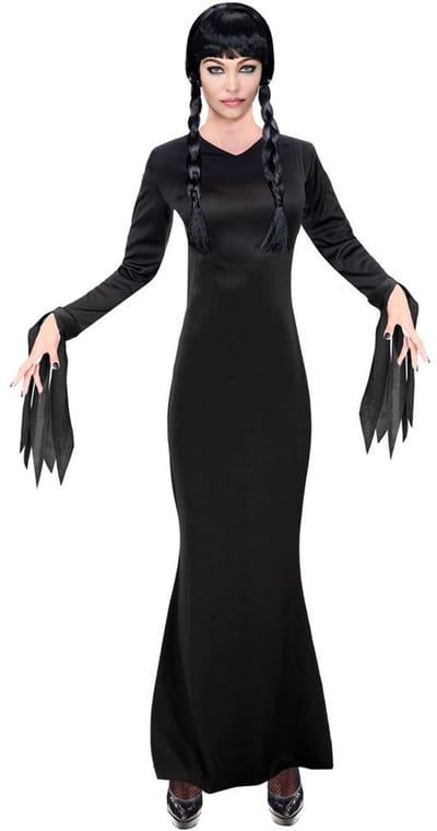 The Addams Family Morticia Zwarte Jurk S