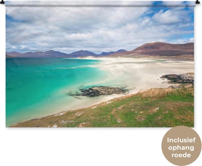 Wandkleed - Wanddoek - Strand - Water - Engeland - 180x120 cm - Wandtapijt