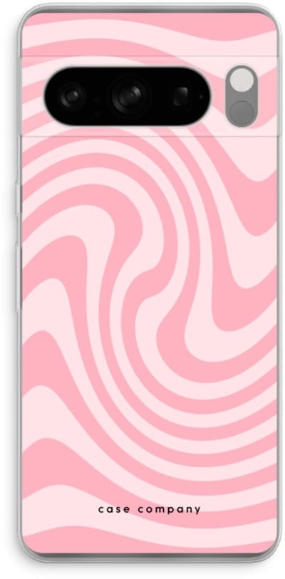 Case Company® - Hoesje geschikt voor Google Pixel 8 Pro hoesje - Swirl Roos - Soft Cover Telefoonhoesje - Bescherming aan alle Kanten en Schermrand