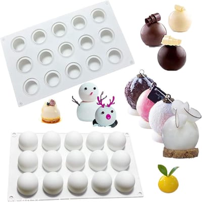 15 Cavity Silicoon Cake Mould - Non-Stick Bakvorm voor Muffins, Cupcakes en Chocolade Jellies