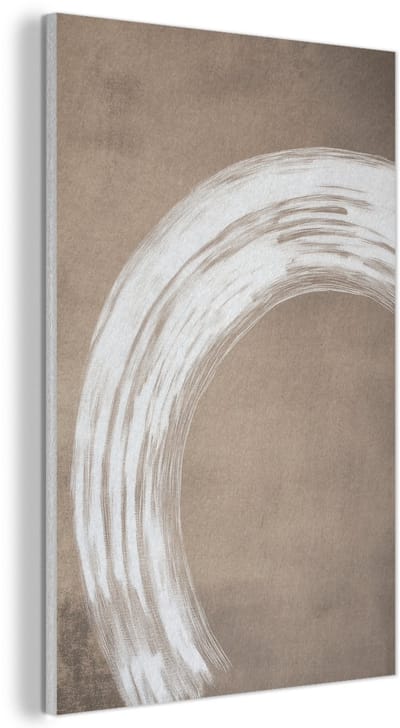 Akoestisch wandpaneel 40x60 cm - Vilt schilderij Verf - Bruin - Japandi - Akoestische panelen - Geluidsdempende wanddecoratie - Geluidsisolatie woonkamer - Muurdecoratie geluidspanelen