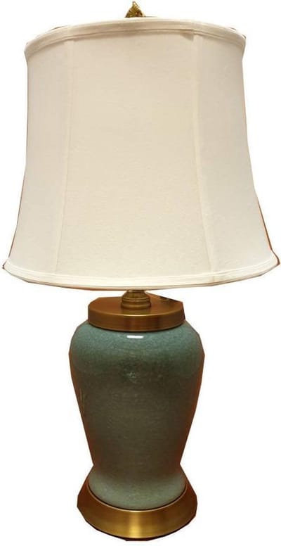 Fine Asianliving Chinese Tafellamp Porselein Craquelle Mint B40xD40xH76cm