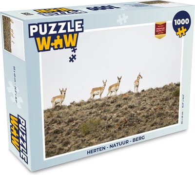 Puzzel Herten - Natuur - Berg - Legpuzzel - Puzzel 1000 stukjes volwassenen