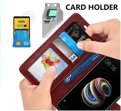 LuxeBass Telefoon Wallet Bookcase geschikt voor Xiaomi Redmi 9-Portemonnee telefoonhoesje voor Bankpassen-Kunstleer-Siliconen Houder-Magnetische sluiten- Bruin gsm hoesje - telefoonhoes - telefoonhoesjes - telefoonhoes - gsm hoes - telefoonhoesje