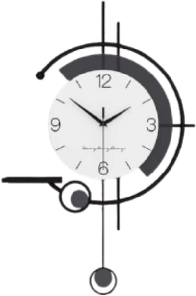 Klok - Wandklok Modern - Klokken - Industrieel - Zwart-wit