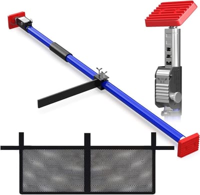 Vrachtwagen Cargo Bar - Steunpaal Verstelbaar - Transport Beveiligen - Dubbele Bevestiging - 75-133 cm - Blauw