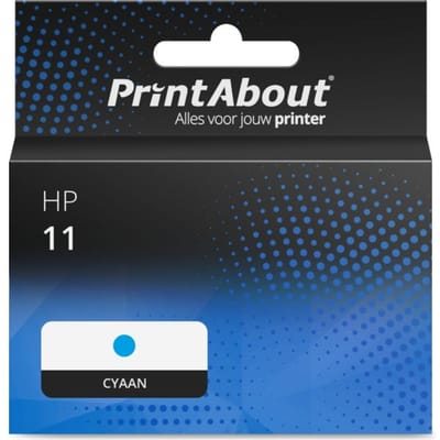 PrintAbout huismerk Inktcartridge 11 (C4836A) Cyaan Geschikt voor HP