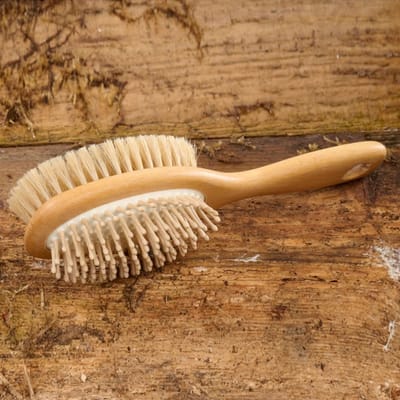 Mars Coat-King Paardenborstel – Natuurlijke Borstelharen & Houten Pinnen – Beukenhouten Handvat – 230 mm