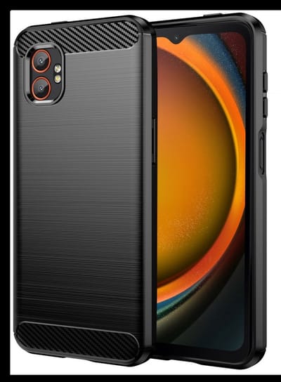 Geborsteld TPU Hoesje Geschikt voor Samsung Galaxy Xcover 7 Pro | Beschermhoes | Back Cover | Flexibel TPU | Stijlvol Carbon | Dun | Zwart