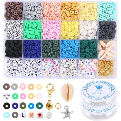 Kit de fabrication de bracelets et de perles à 24 fentes, boîte de perles pour la fabrication de bijoux, bracelets et colliers faits à la main multicolore