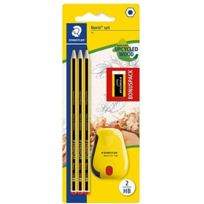 Bonuspakket: pak met 3 potloden »Noris&reg; 120 HB« met gum en puntenslijper »Noris&reg;