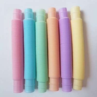 8 stuks Grote Popbuizen Fidget Speelgoed Sensorisch Speelgoed voor Stress Angst Verlichting voor Kinderen Volwassenen Leerspeelgoed Peuters Stretchbuis blue