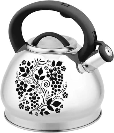 Fluitketel Theepot - Waterkoker - Water Koken - Verkleurende Indicator - 3L Capaciteit - Zilverkleurig