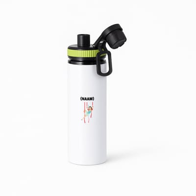 Hacebo® - Acrobatiek met eigen naam waterfles met draaidop groen - Sport - Turnster - Acro - water fles - 850ML