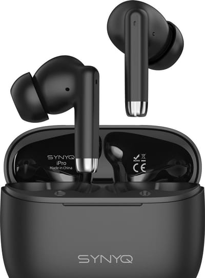 Synyq iPro - Draadloze Oordopjes – Universeel - Bluetooth Oordopjes – Oortjes draadloos – Oordopjes draadloos - Bluetooth 5.3 - Zwart