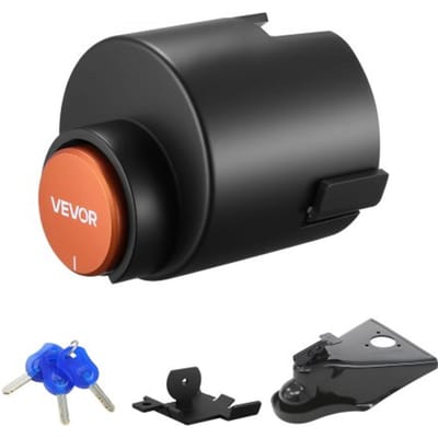 VEVOR aanhangwagenslot, Φ142 x 175 mm, compatibel met 58,7 mm trekhaken, antidiefstalslot met 3 sleutels, corrosiebestendig, hoogbeveiligd slot voor camper, aanhanger, boot