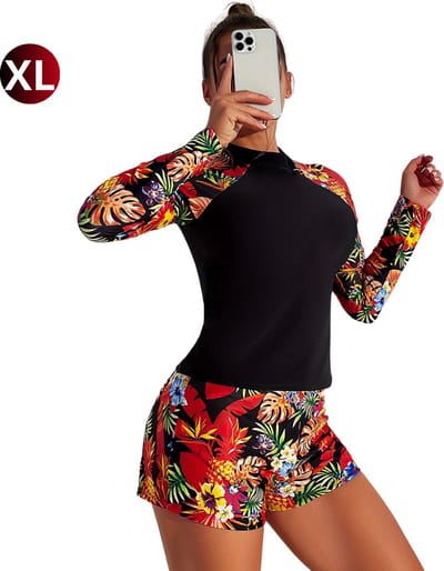 Bovista Rash Guard - Surf Shirt - Zwemkleding - UV Beschermende Kleding - Voor Zwemmen - Surfen - Duiken - Rood - Maat XL
