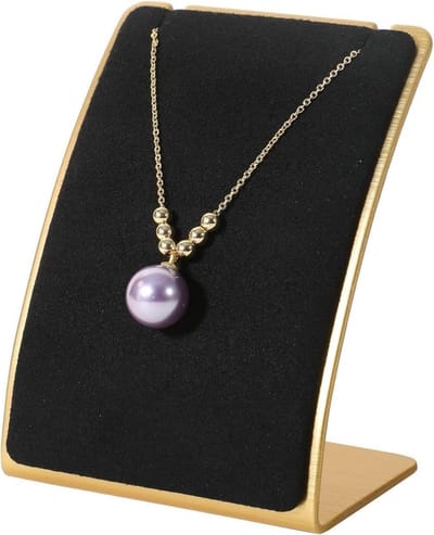 Ketting Display - Sieraden Houder - Sieraden Tonen - Met Opbergvakje - 7x5x9.5 cm - Zwart