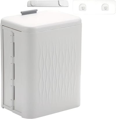 Dailygoods- Vuilnisemmer 12 liter - Opvouwbaar - Hangende Afvalemmer - Schuifdeksel - Ruimtebesparend - Eenvoudige Montage