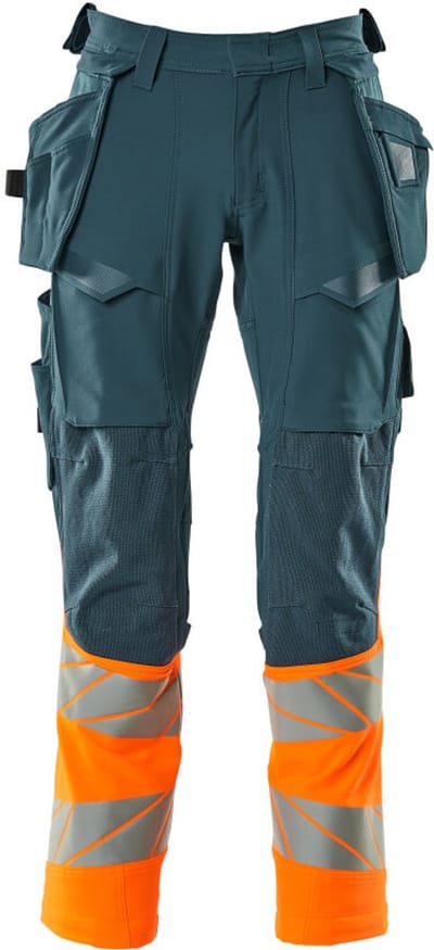 Mascot Accelerate Safe Broek met spijkerzakken 19131-711 - donkerpetrol/hi-vis oranje - C46 - 76