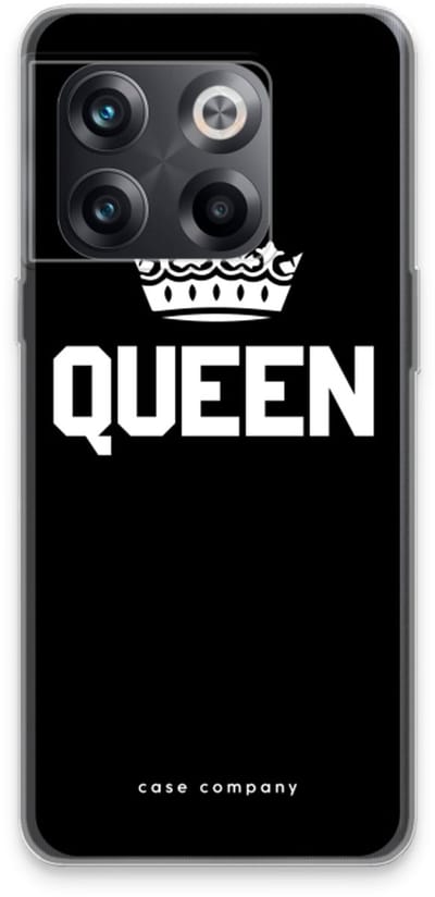 Case Company® - Hoesje geschikt voor OnePlus 10T hoesje - Queen zwart - Soft Cover Telefoonhoesje - Bescherming aan alle Kanten en Schermrand