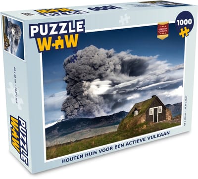 Puzzel Houten huis voor een actieve vulkaan - Legpuzzel - Puzzel 1000 stukjes volwassenen