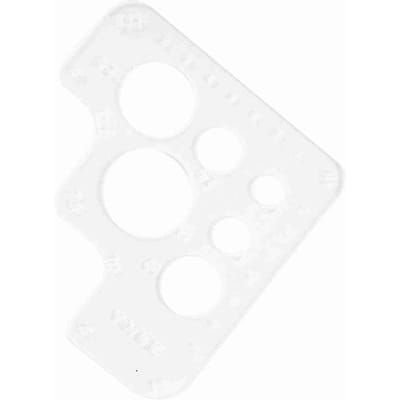 Modèle Stencil Acrylique Transparent Cercle Coin Trou Couture Outil de Positionnement Cuir (Type C) A rounded ruler