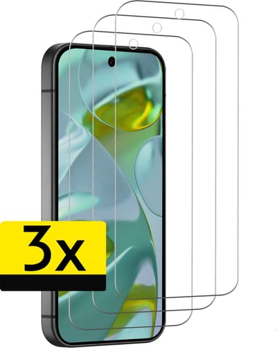 Screenprotector - Geschikt voor Google Pixel 9 - 3 Stuks - Extra Sterk - Beschermglas - Gehard Glas - Tempered Glass - Screen Protector