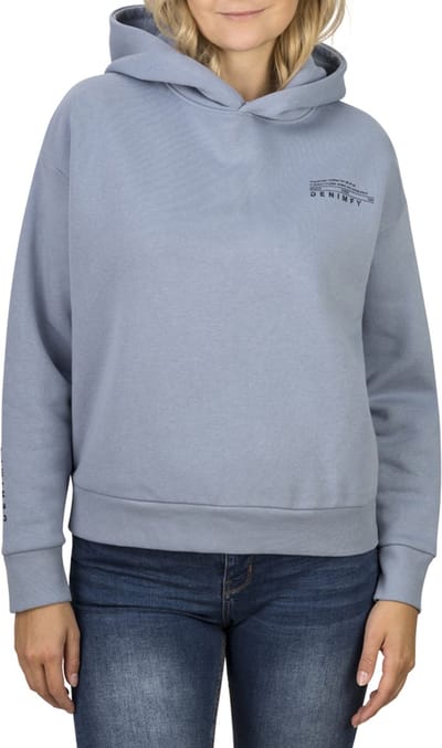 DENIMFY Dames Sweatshirt DFEmily regular fit Blauw S Volwassenen Hoodie Capuchon Sweatshirt